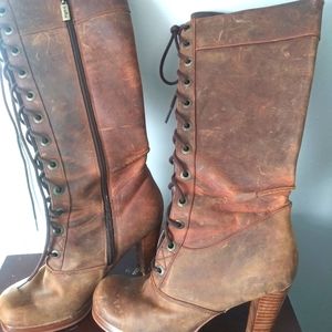 Tribecca Distressed Vintage Leather Boots